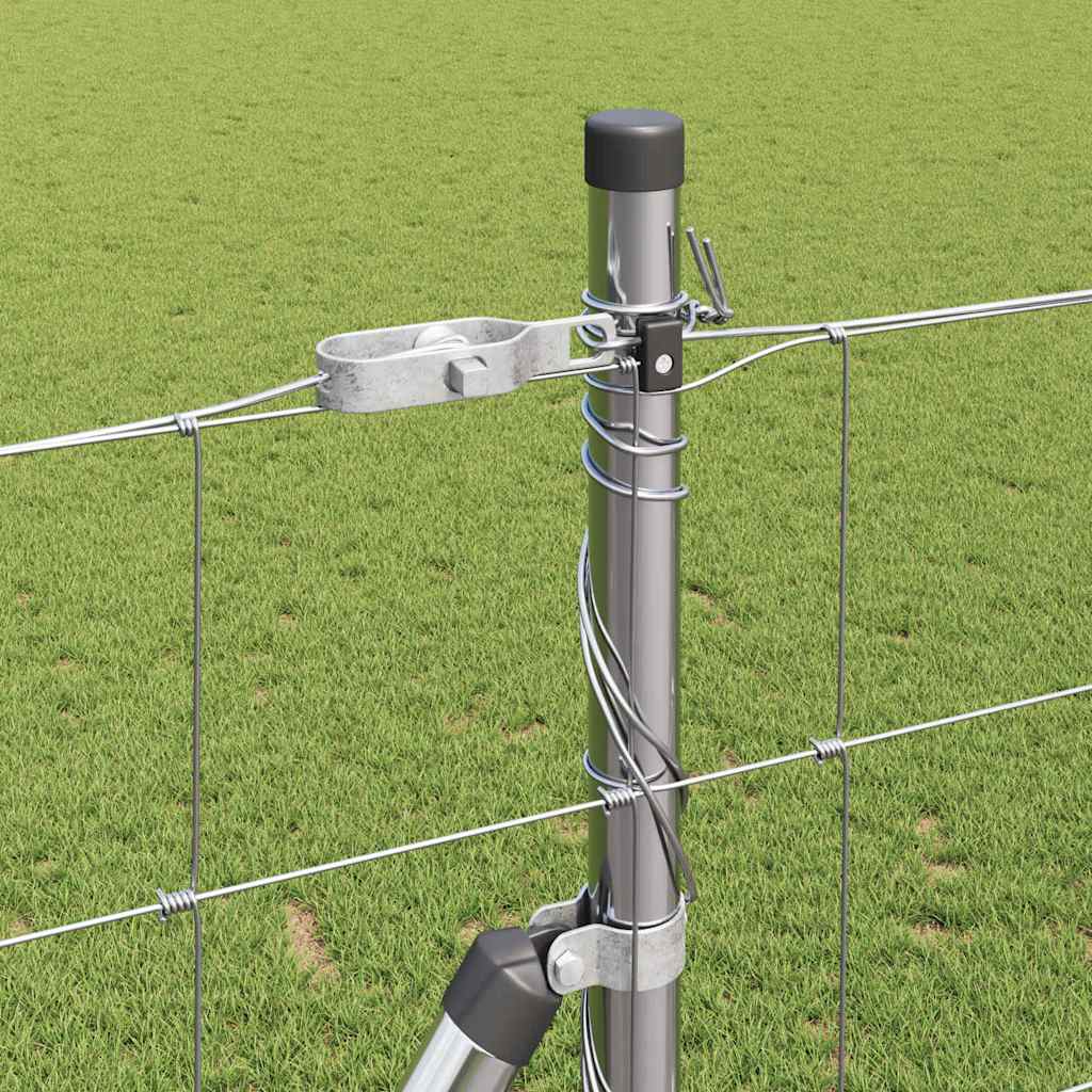 Ground Fix Geschweißter Drahtzaun 25 x 0,8 m Silber Netz