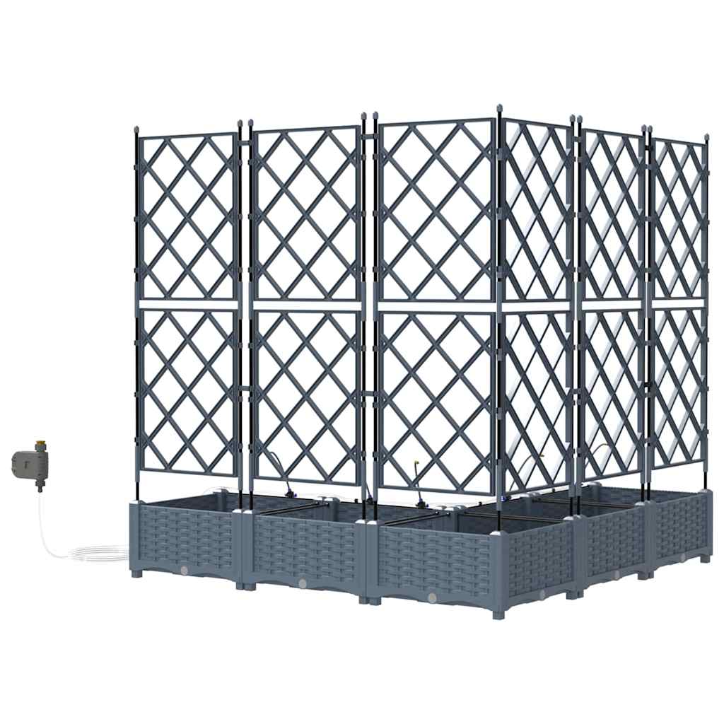 Garten-Pflanzgefäß 4 Stk. Braun 160 x 40 x 22 cm PP
