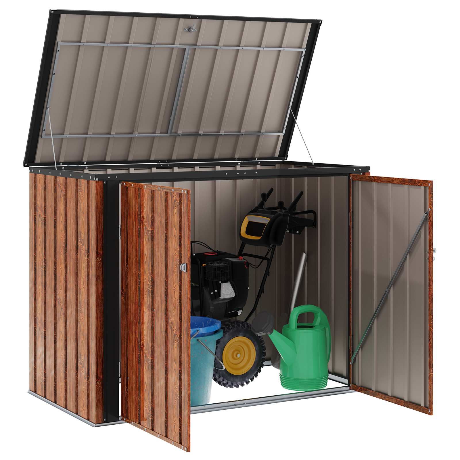 Gartenlagerbox Schwarz 151,5 x 82 x 110,5 cm Stahl