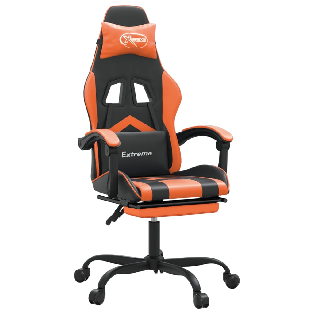Gaming-Stuhl Drehbar Schwarz und Rot Kunstleder