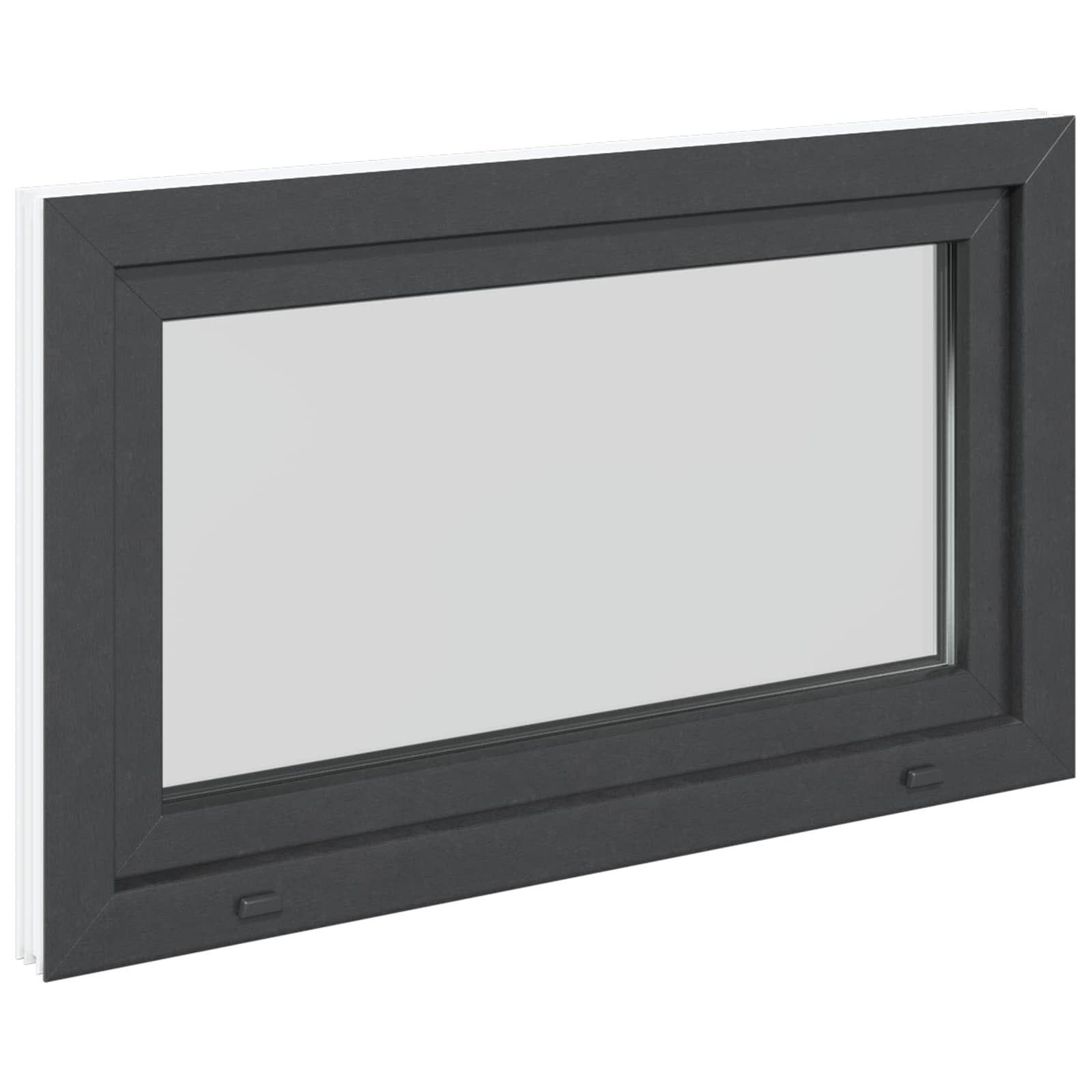 Kellerfenster RISOR 50 x 50 cm PVC und Glas Weiß