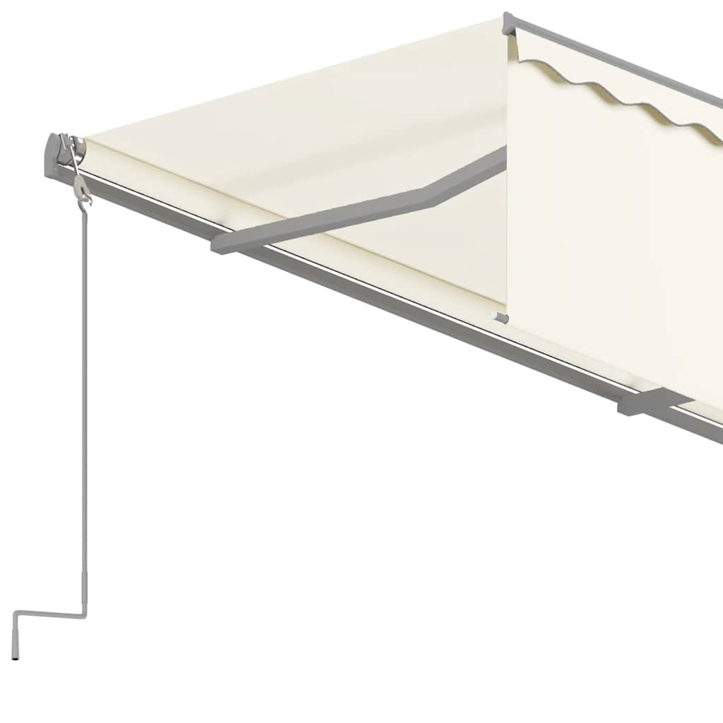Markise Manuell Einziehbar mit Rollo 3x2,5 m Creme