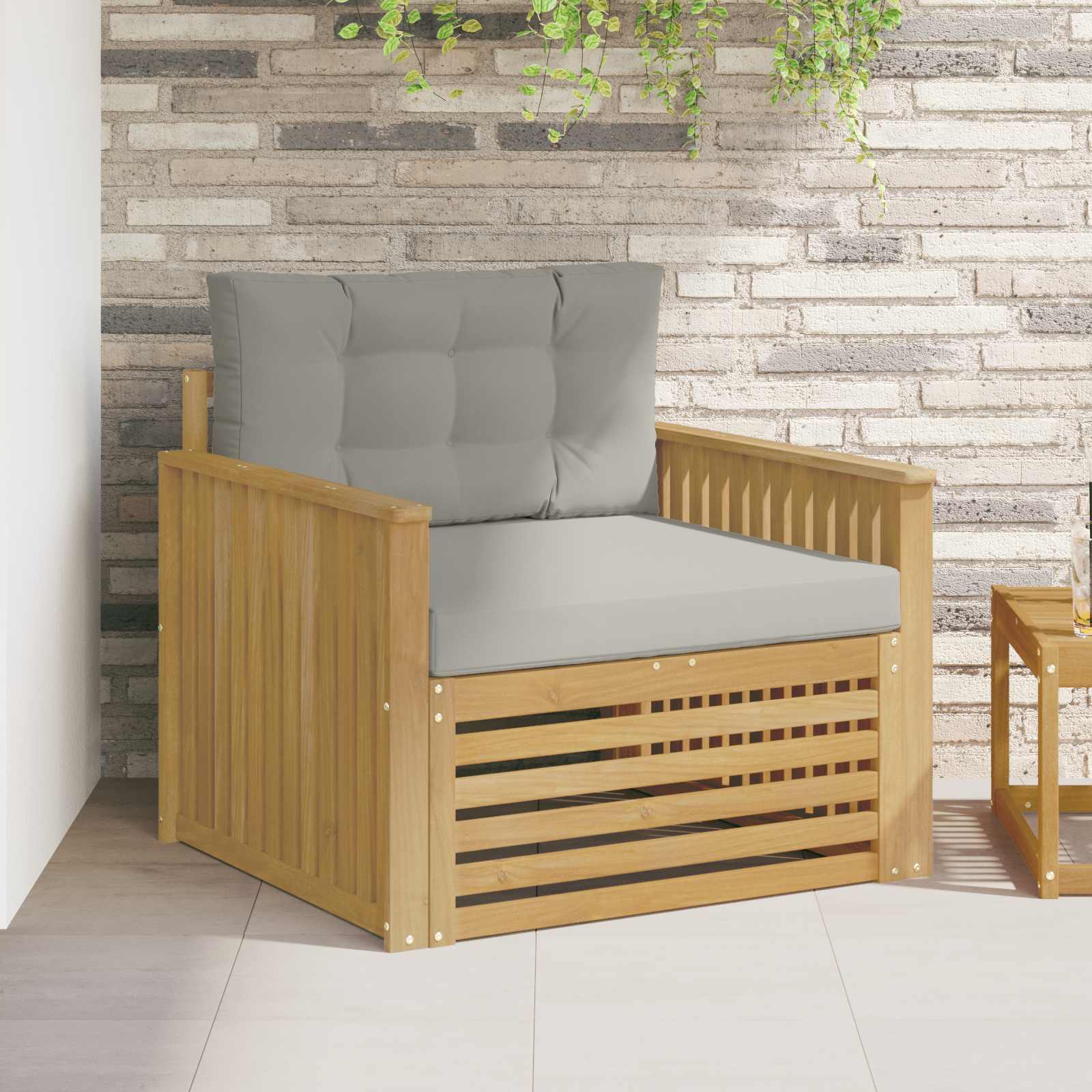 2 Stück Outdoor-Sofa Natur