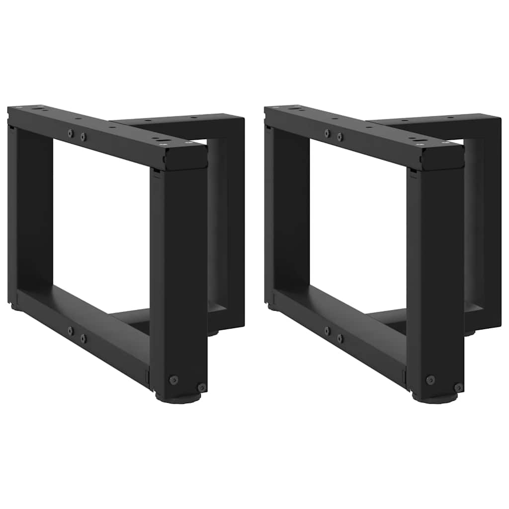 Couchtischbeine T-Form 2 Stk. Schwarz 30x25x(30-31) cm Stahl