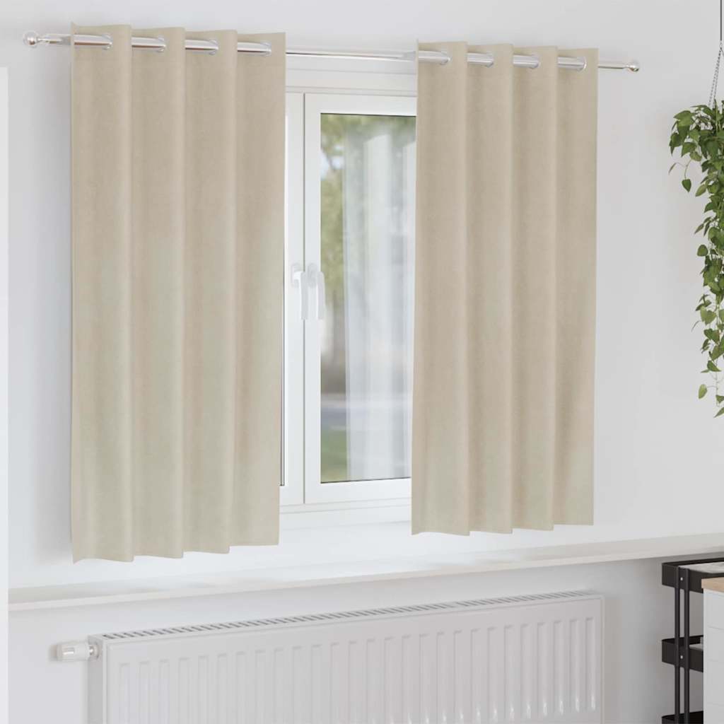 Verdunkelungsvorhänge 2 pcs Schwarz 140 x 140 cm Samt