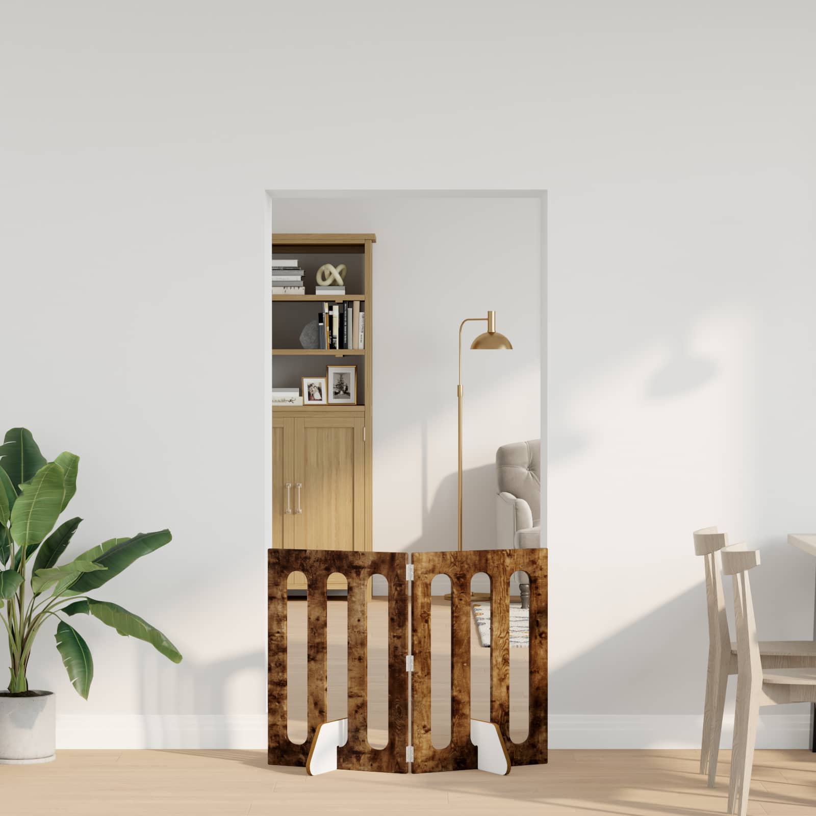 Faltbarer Haustierzaun 2 pcs Weiß 100,5 x 38 x 70 cm