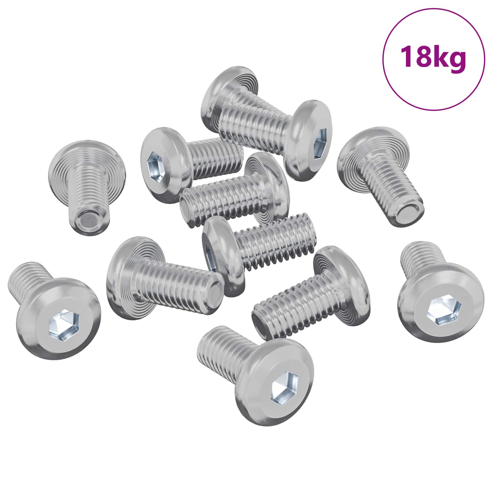 Schraube mit Sperre Uni 2 pcs Silber M6 x 12 mm Stahl