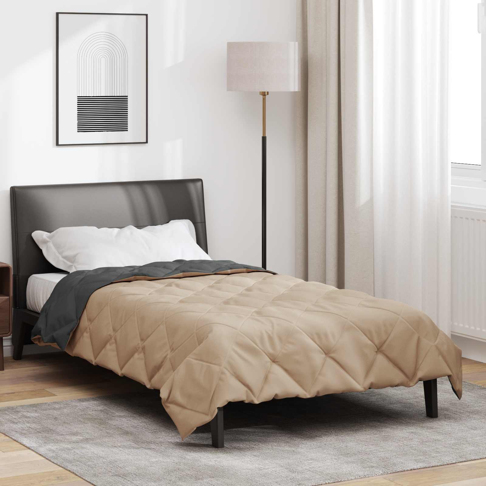 Sommerdecke Anthrazit 200 x 135 cm Mikrofaser