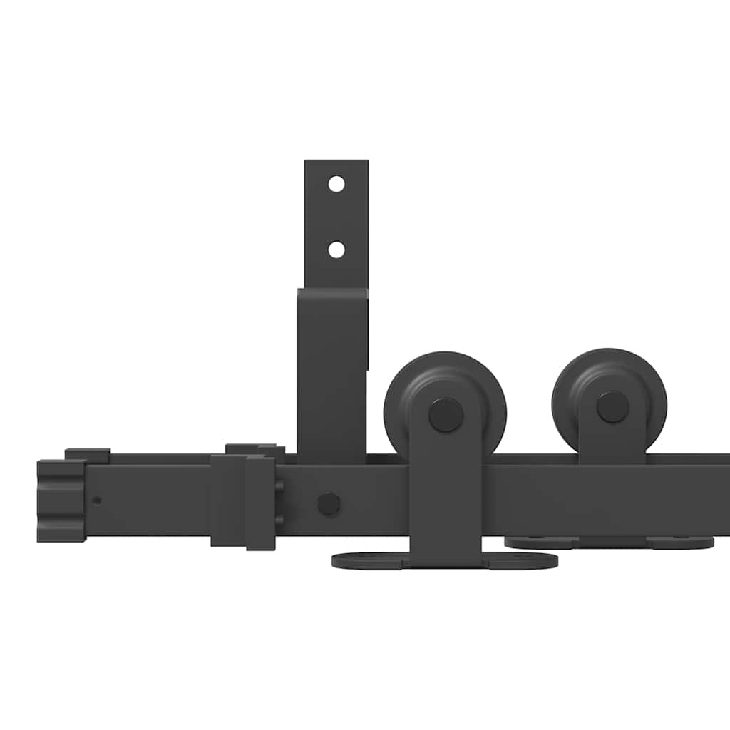 Schiebetürbeschlag-Set 152,5 cm Stahl Schwarz