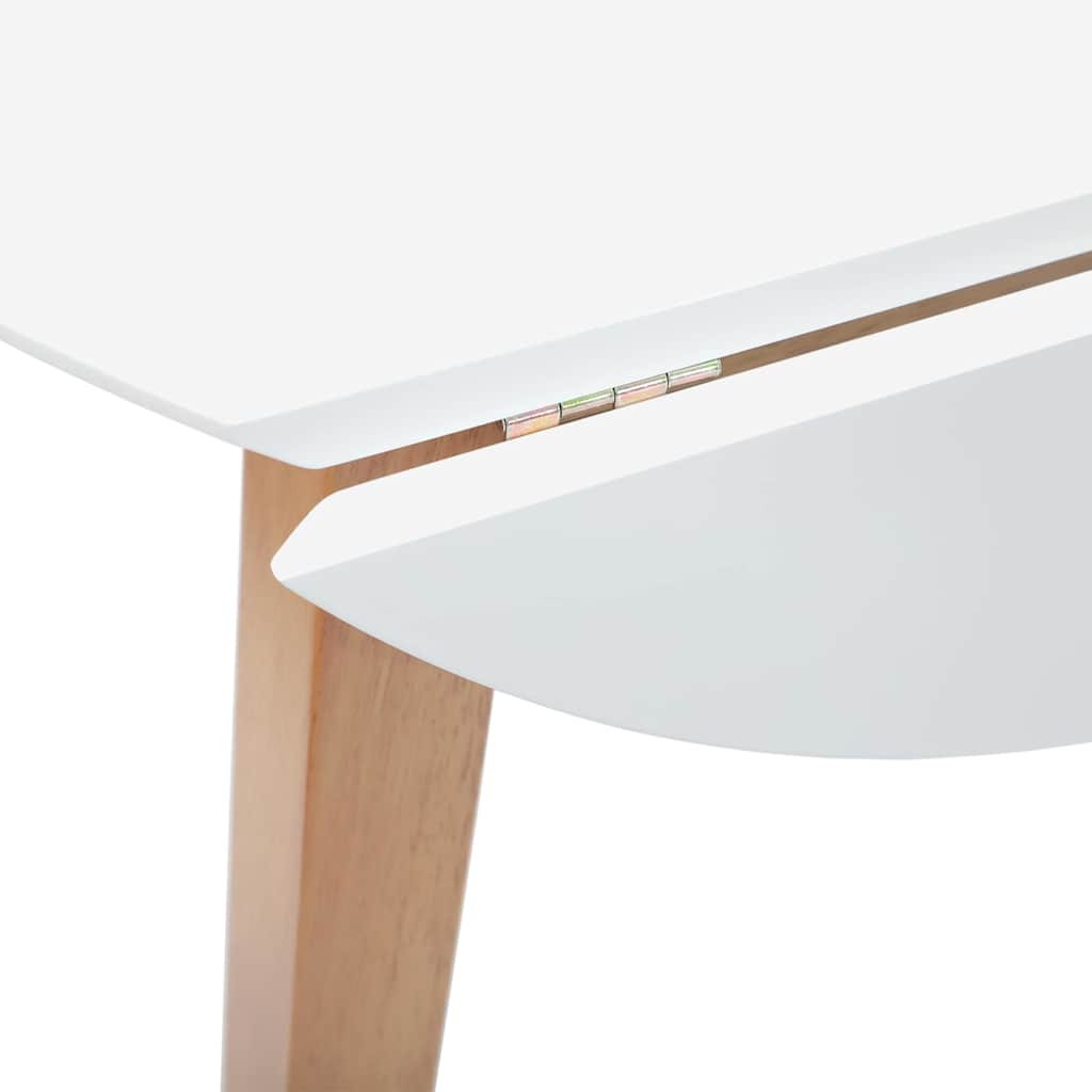 Esstisch Weiß Massivholz Gummibaumholz
