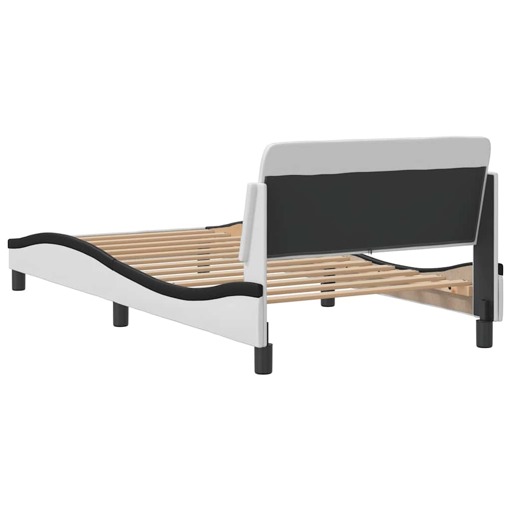 Bettgestell "Dover" Schwarz 80x200 cm Kunstleder