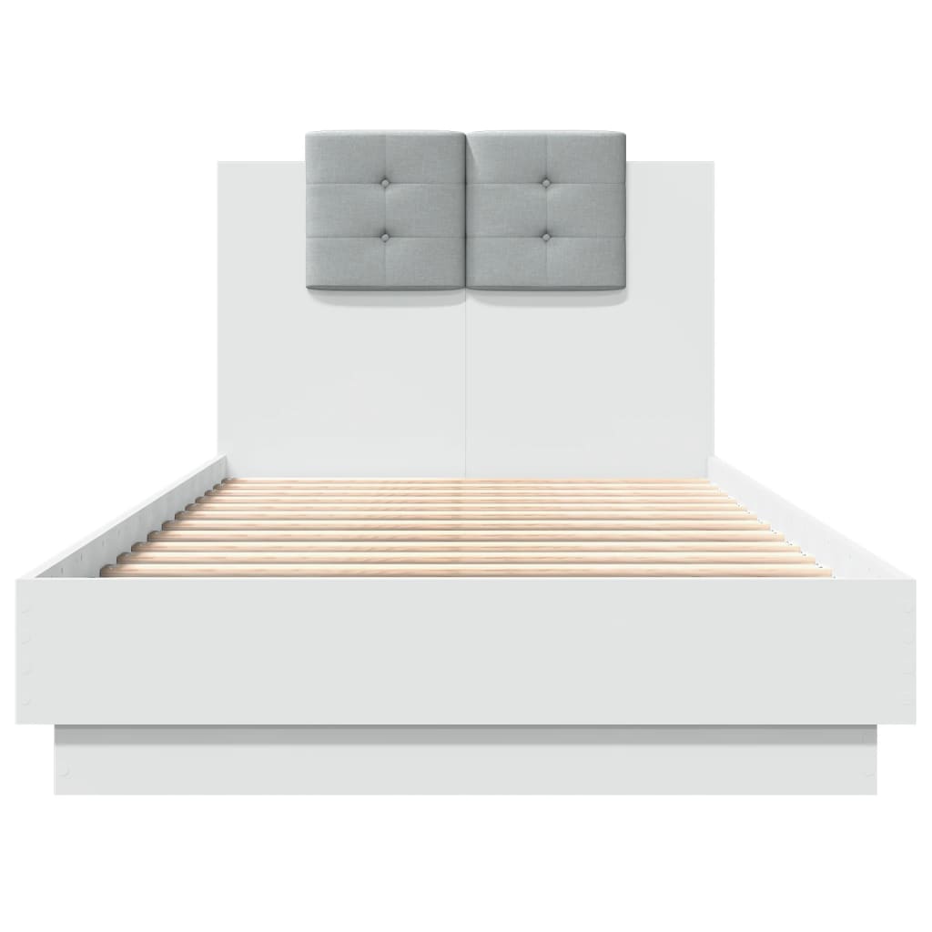 Bettgestell mit Kopfteil Grau Sonoma 180x200 cm Holzwerkstoff