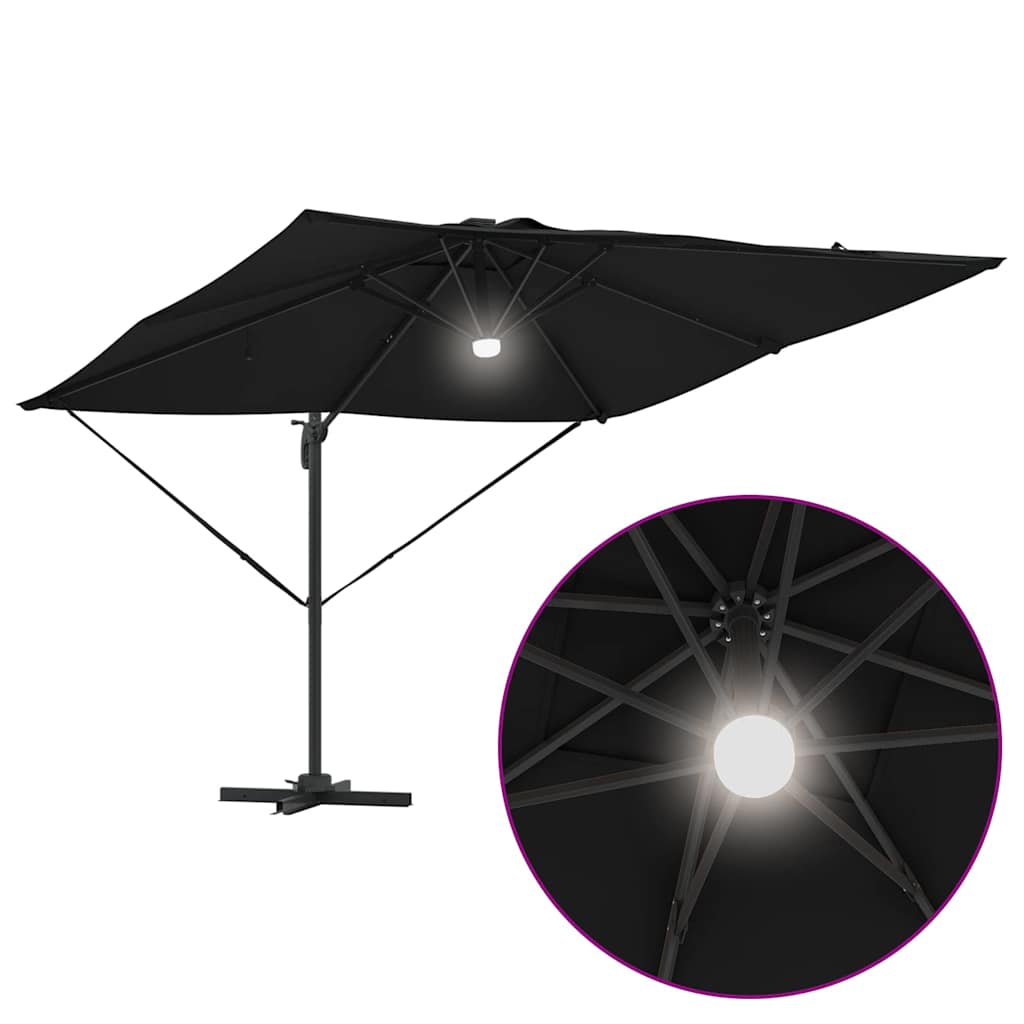 Roma Parasol Beige 286 x 284 x 270 cm Aluminium und Polyester