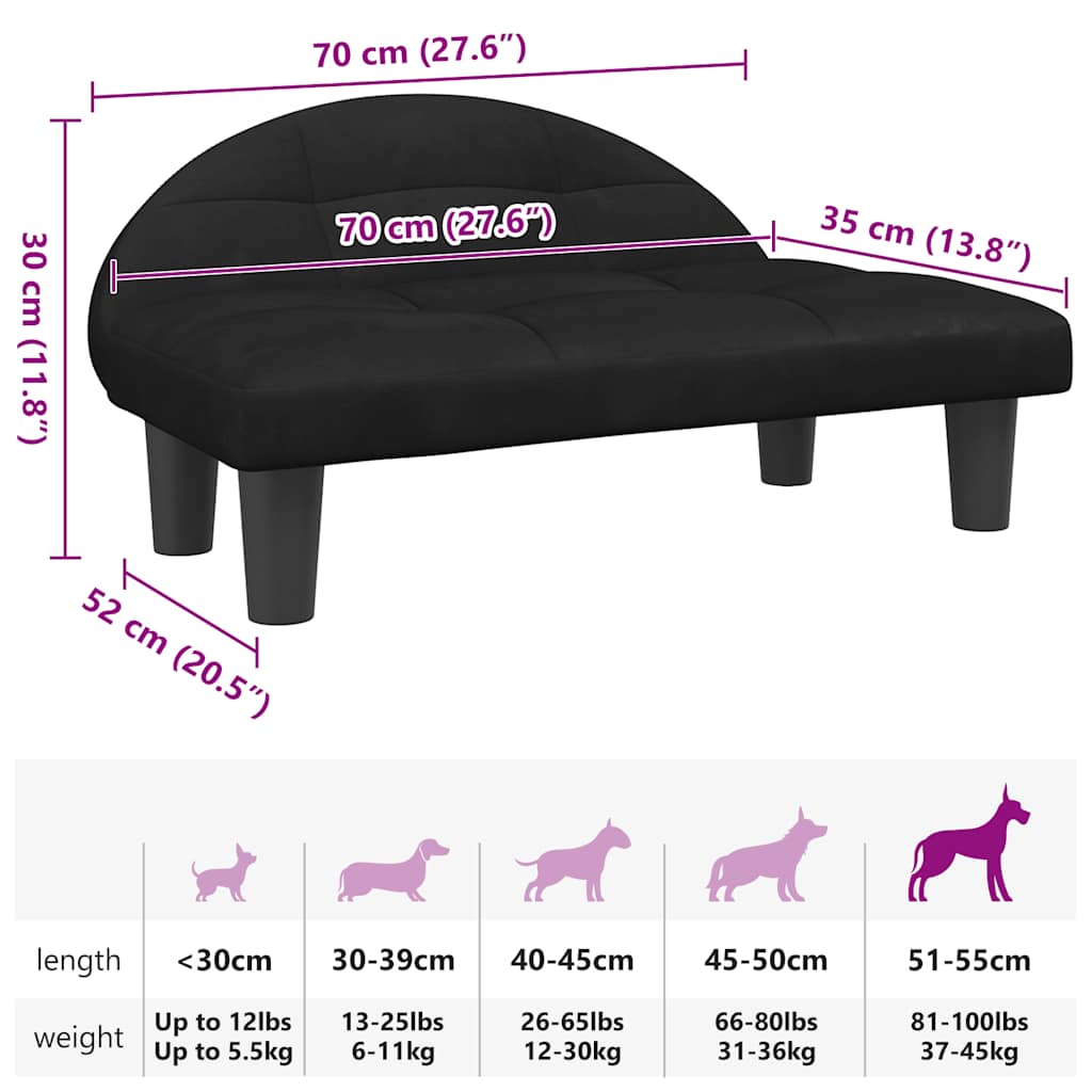 Hundebett Creme 70x52x30 cm Stoff