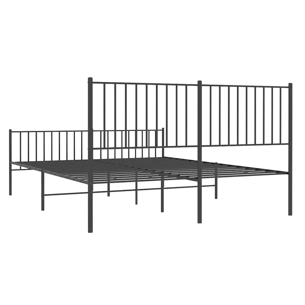 Bettgestell Metall Schwarz 75x190 cm
