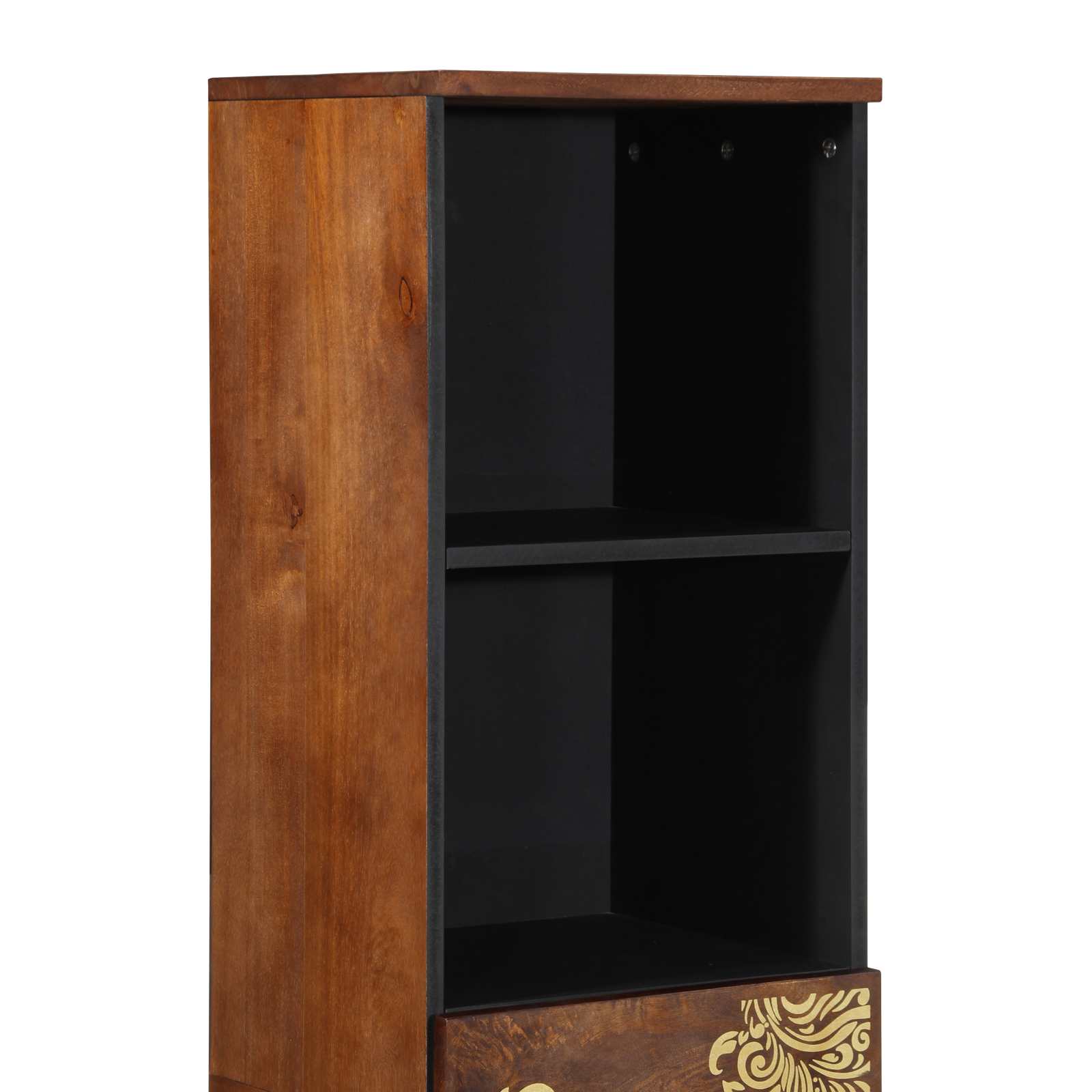 Badezimmerschrank Grau 38 x 33 x 160 cm Massivholz Mango