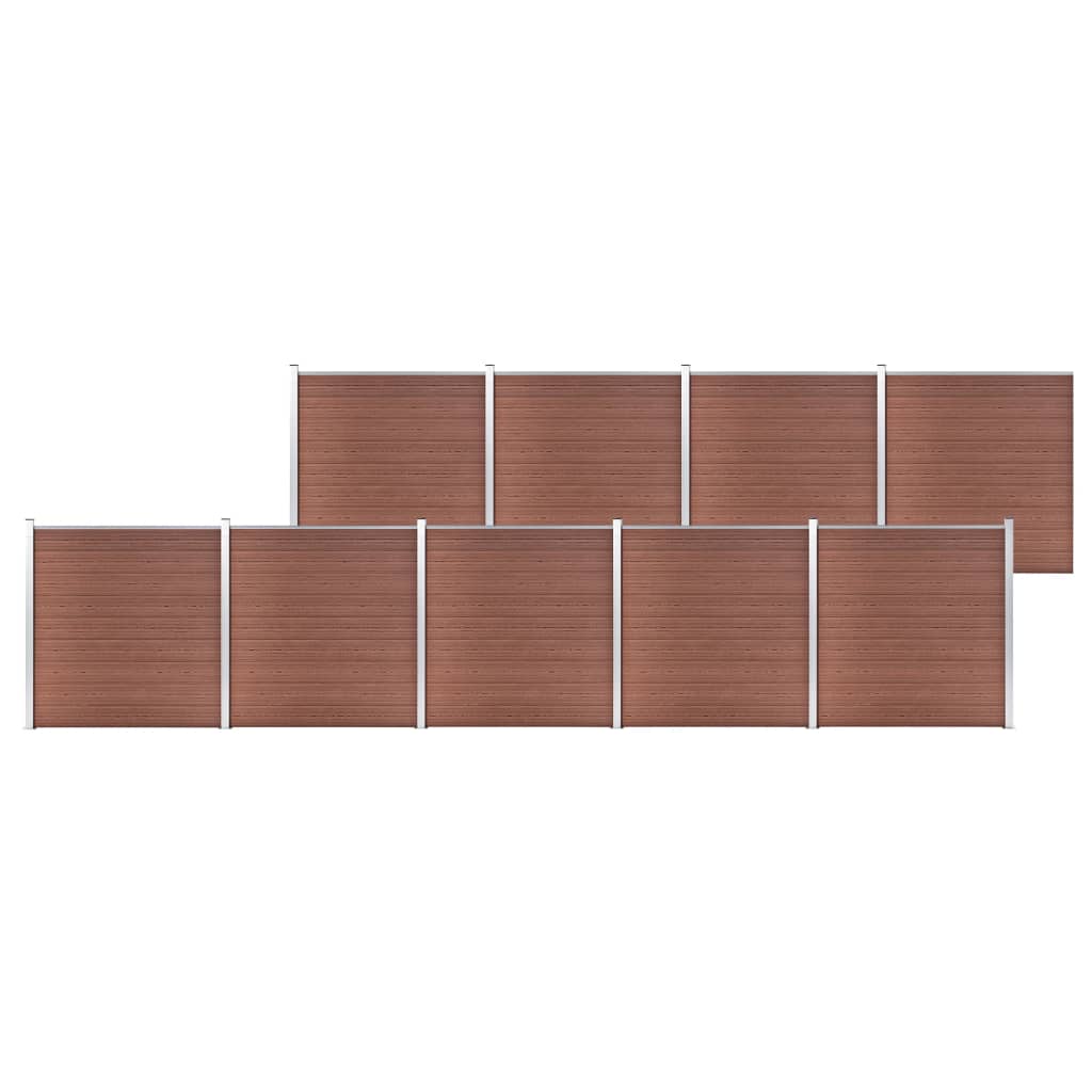 Zaunelement WPC 180x186 cm Schwarz
