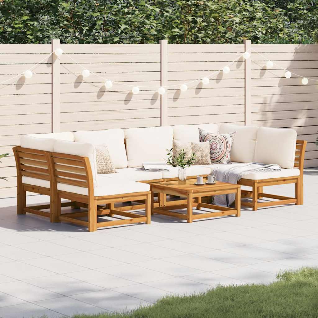 4-tlg. Garten-Lounge-Set mit Kissen Massivholz Akazie
