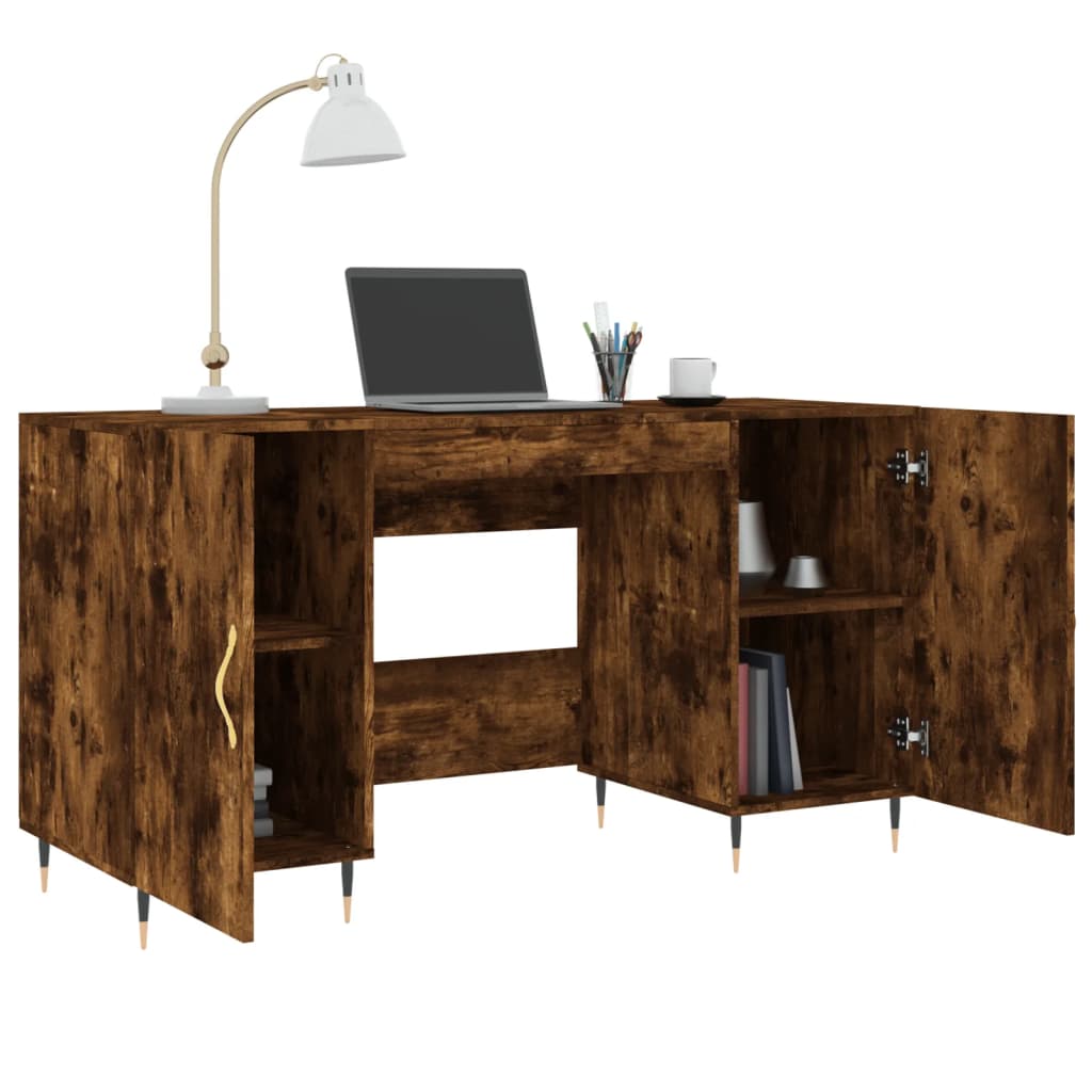 Schreibtisch Betongrau 140x50x75 cm Holzwerkstoff