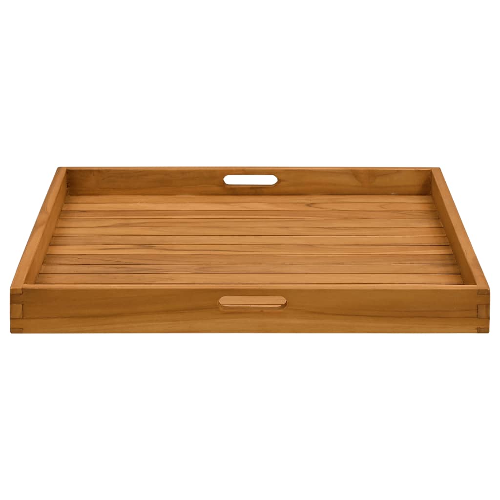 Serviertablett 60x60 cm Massivholz Teak