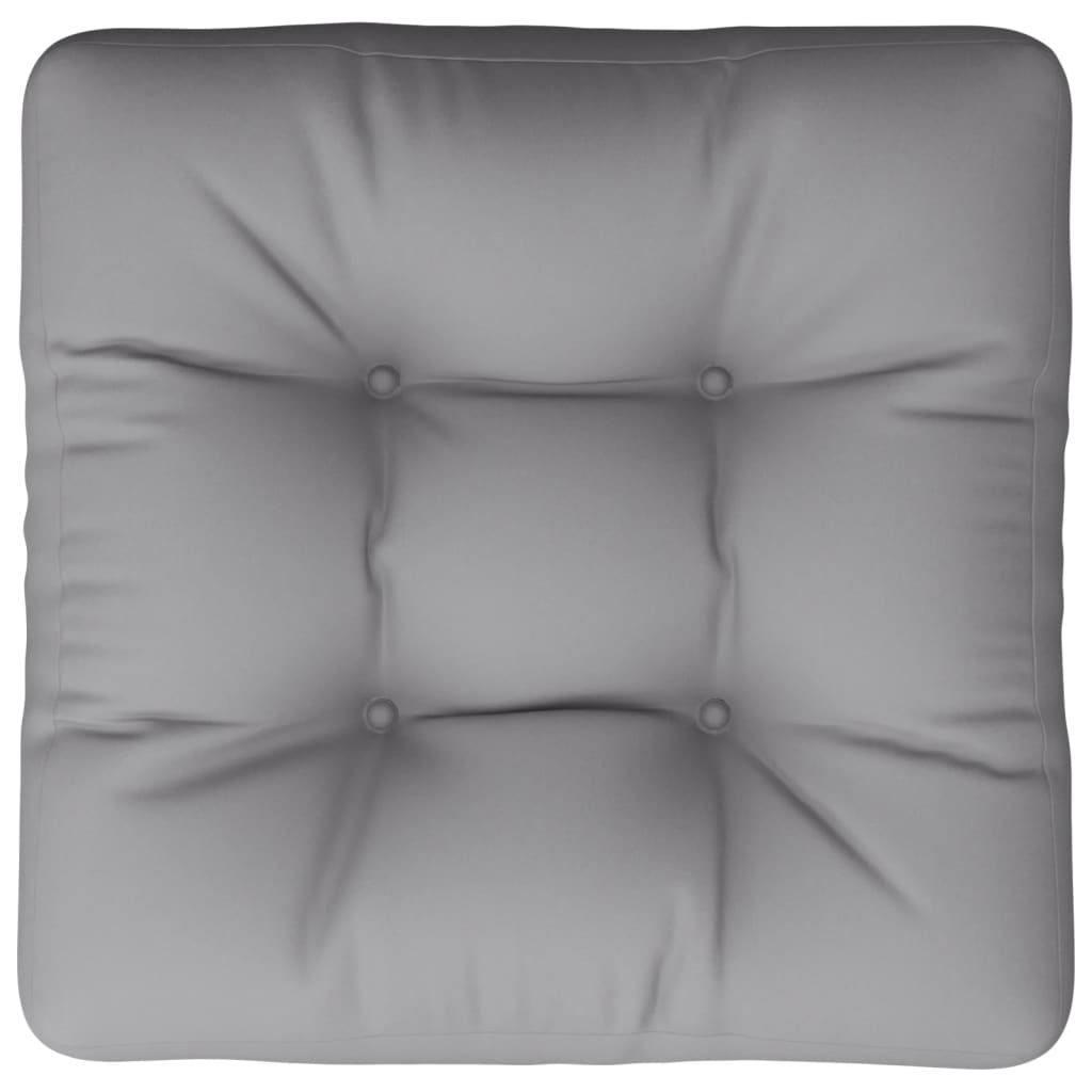 Palettenkissen 50x50x12 cm Grau Stoff