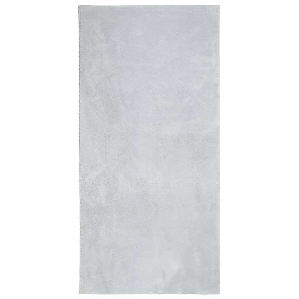 Teppich HUARTE Kurzflor Weich und Waschbar Anthrazit 60x110 cm