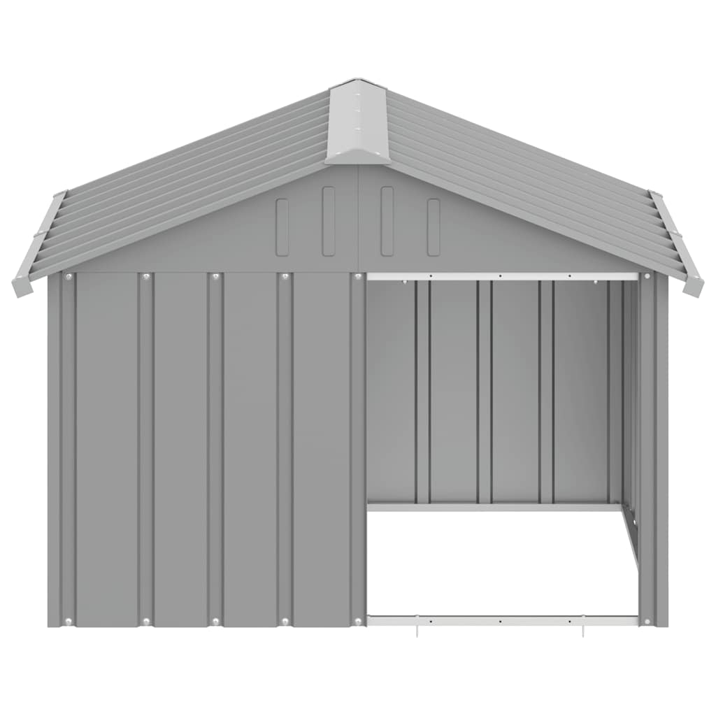 Hundehütte Anthrazit 116,5x103x81,5 cm Verzinkter Stahl