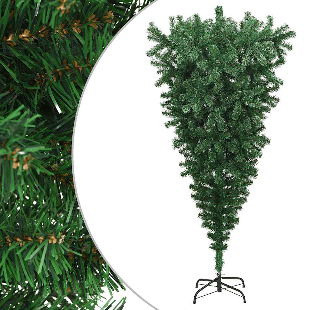 Künstlicher Weihnachtsbaum mit Ständer Umgekehrt Grün 120 cm