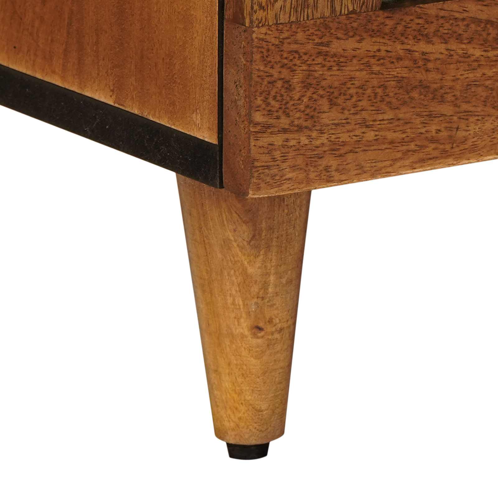 Nachttisch Braun 40 x 33 x 46 cm Massivholz Mango