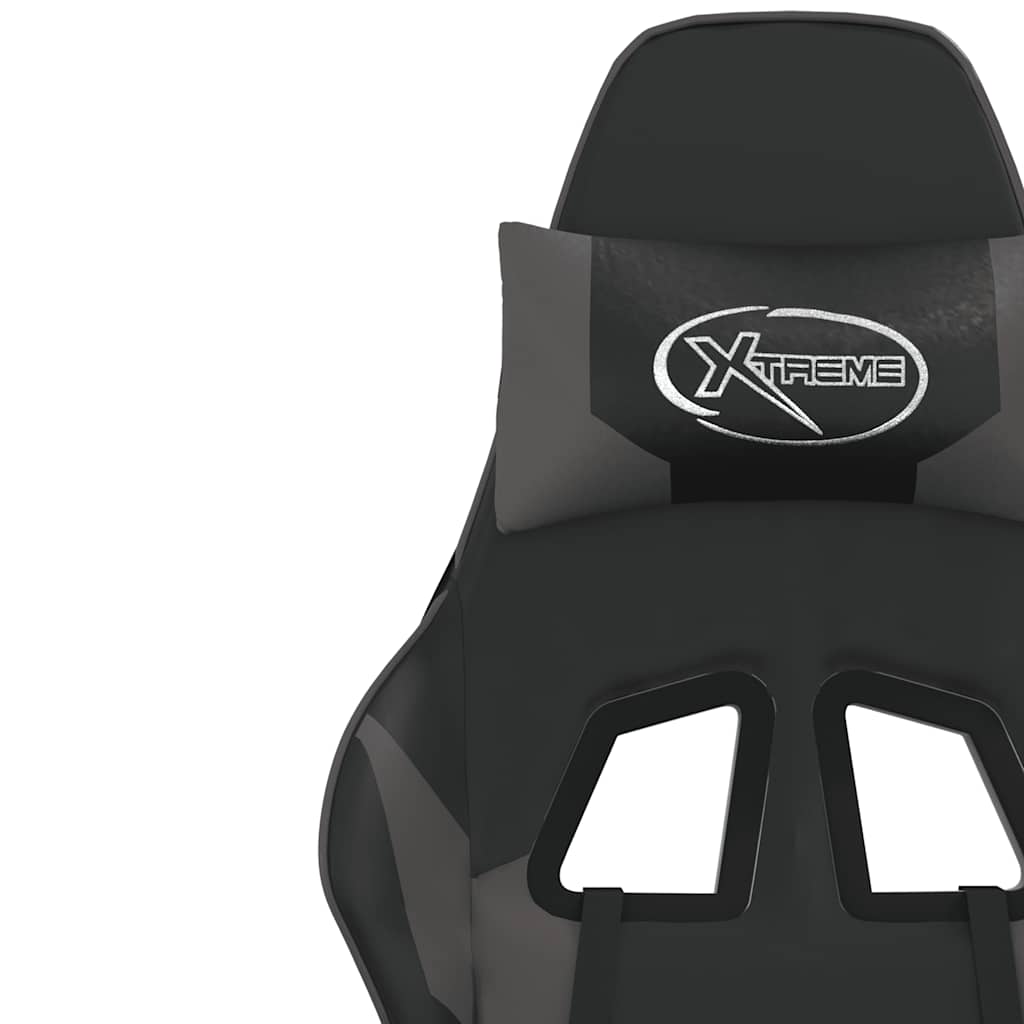 Gaming-Stuhl mit Massagefunktion Schwarz und Blau Kunstleder