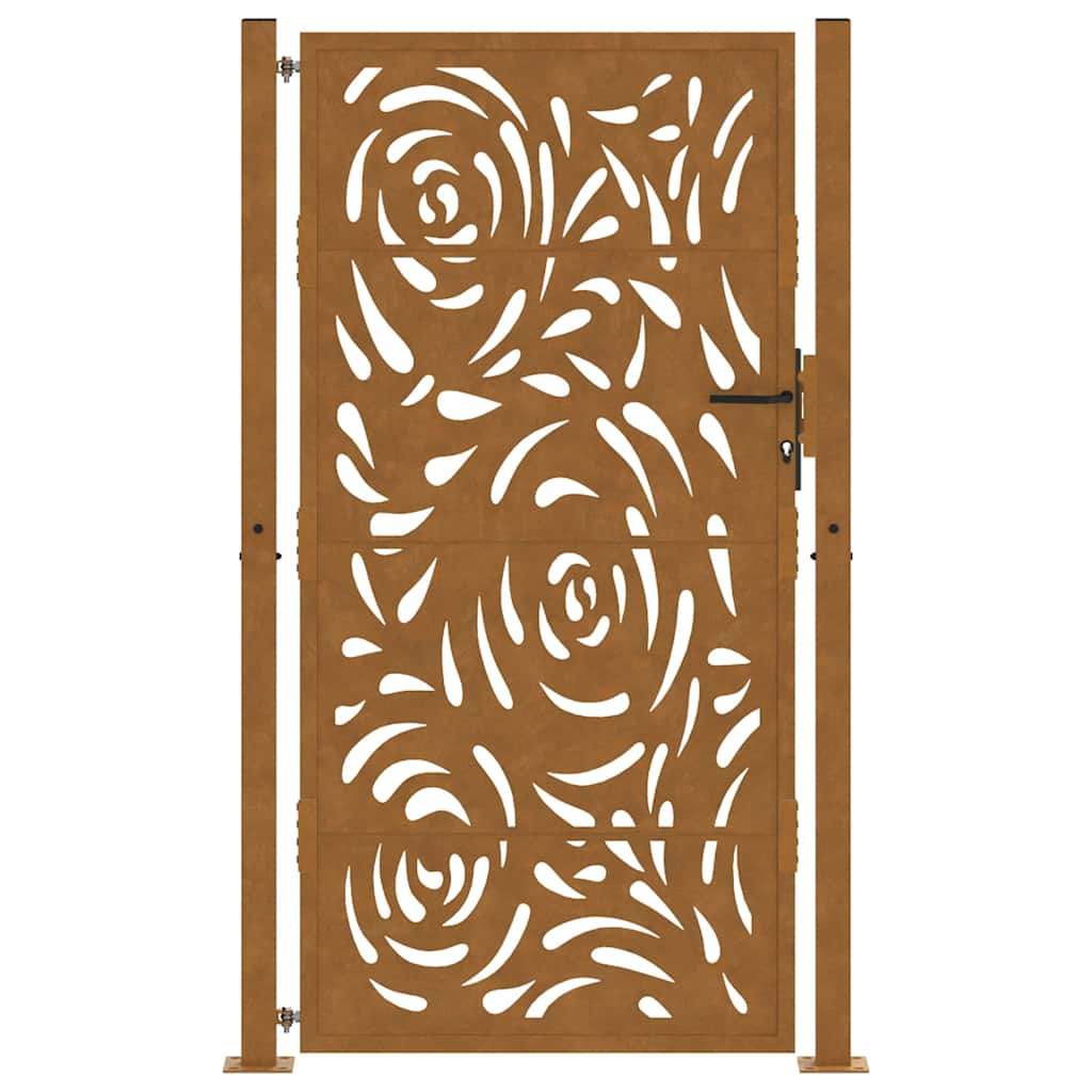 Gartentor Schwarz 100x100 cm Stahl Lichtdesign
