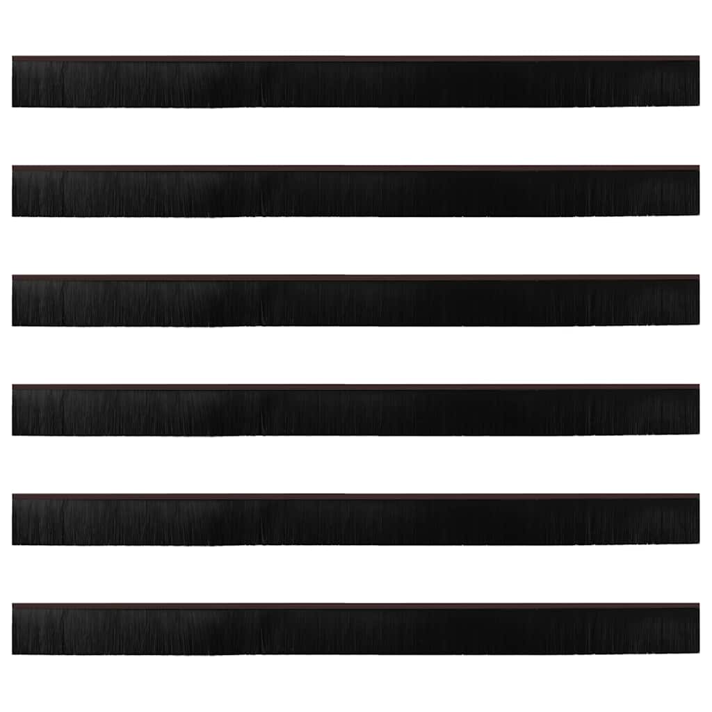 Aufsteck Türbürstendichtungen 2 pcs Braun 100 cm