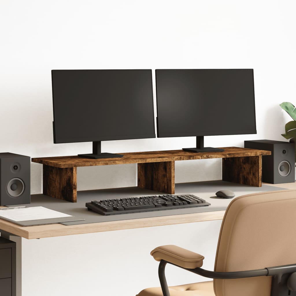 Monitor Halterung Schwarze Eiche 100 x 27 x 15 cm Holzwerkstoff