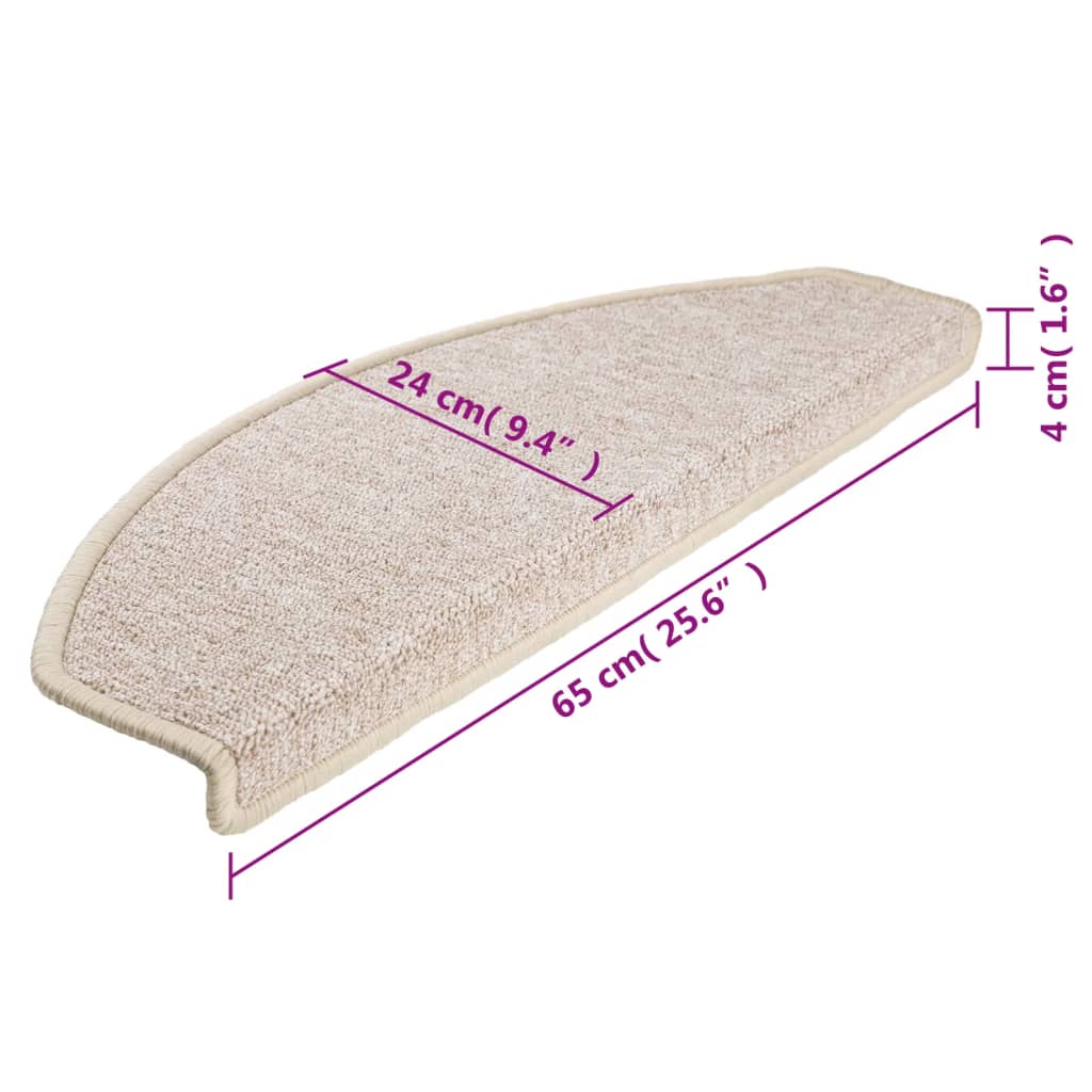 Stufenmatten 15 Stk. 56x17x3 cm Anthrazit Halbrund