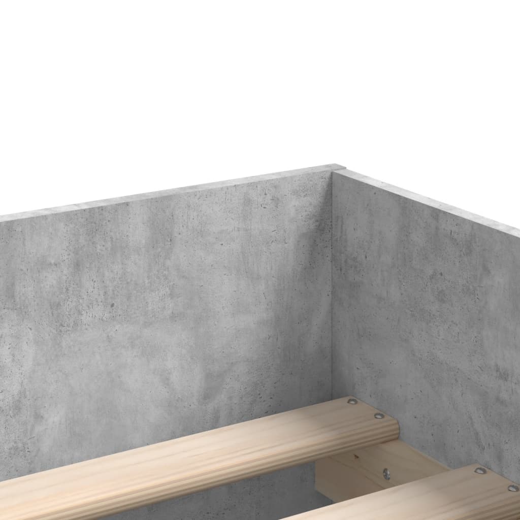 Bett mit Schubladen Braun Eiche-Optik 75x190 cm
