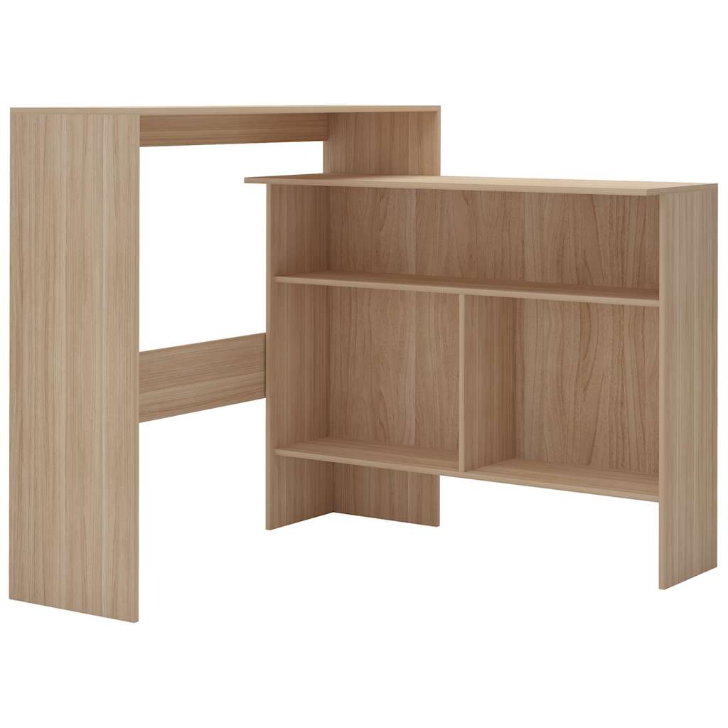 Bartisch mit 2 Tischplatten Weiß 130x40x120 cm