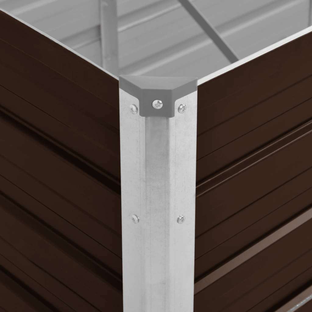Hochbeet Braun 160 x 80 x 77 cm Verzinkter Stahl