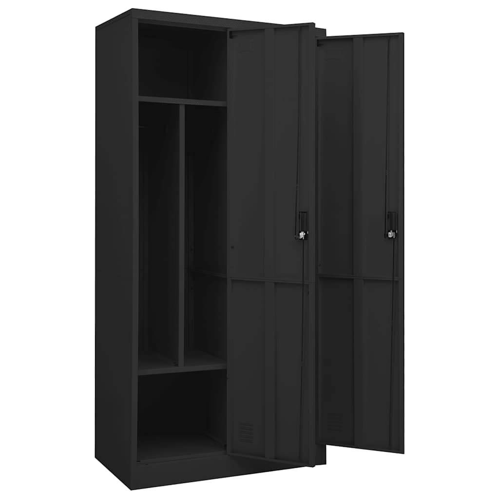 Kleiderschrank Weiß 80x50x180 cm Stahl