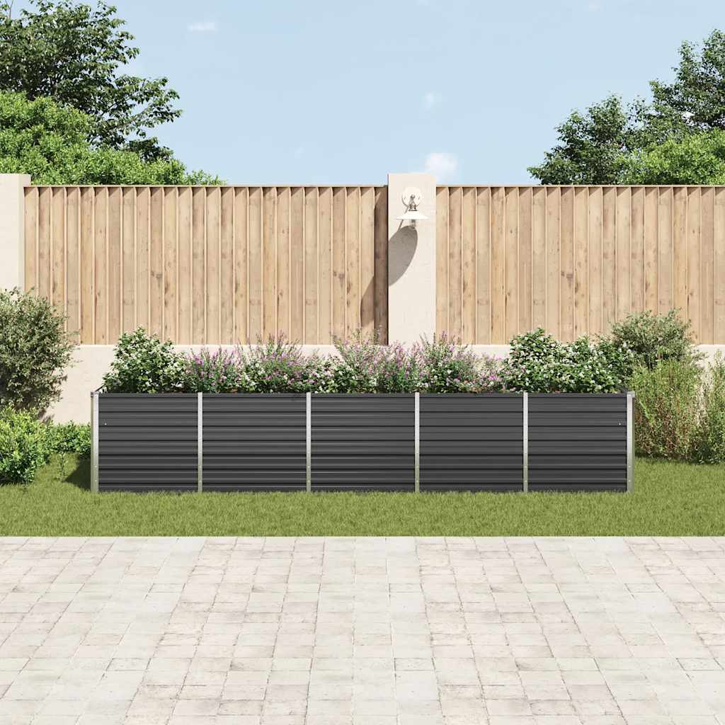 Hochbeet Anthrazit 160 x 80 x 77 cm Verzinkter Stahl