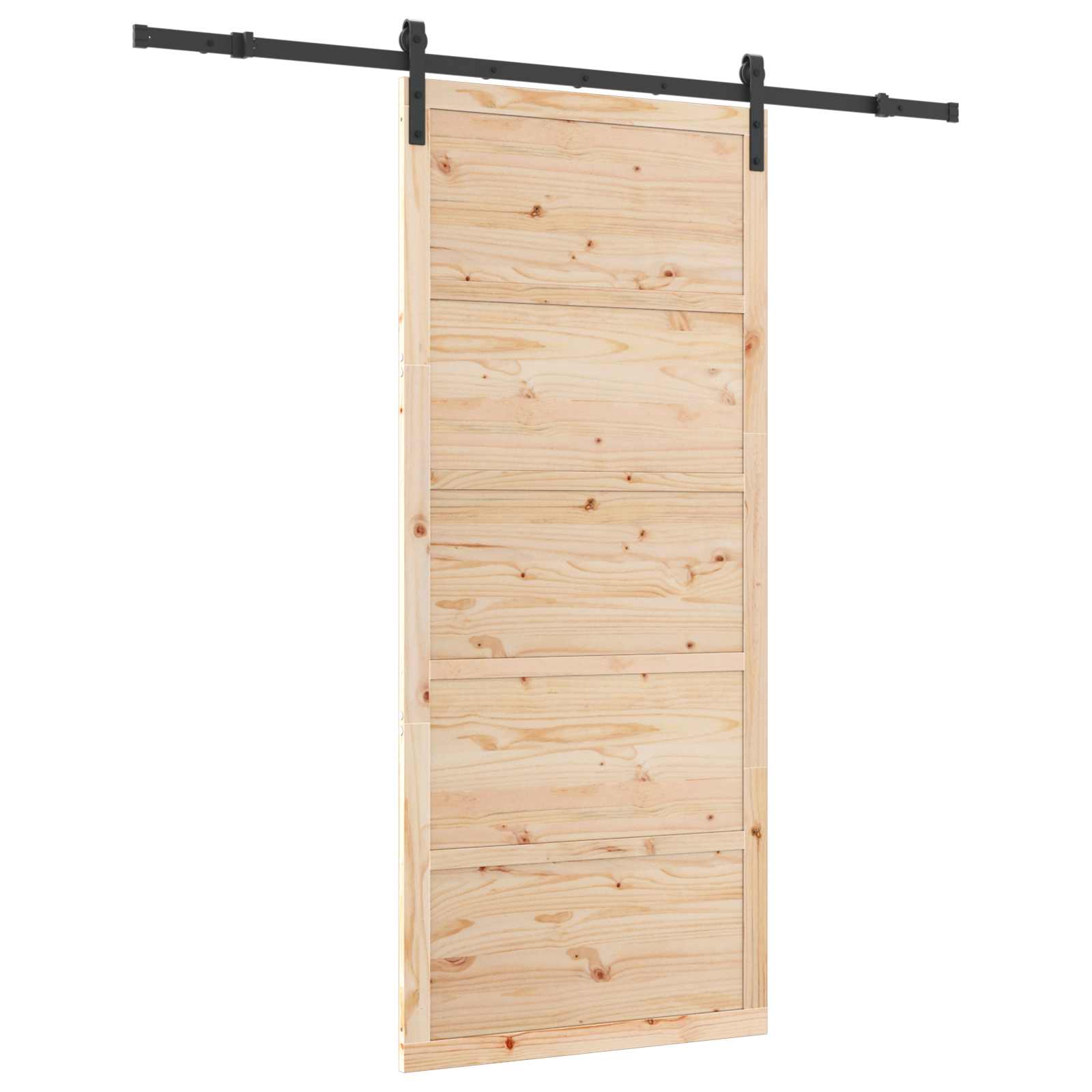 Schiebetür Natur 100 x 208 cm Massives Kiefernholz