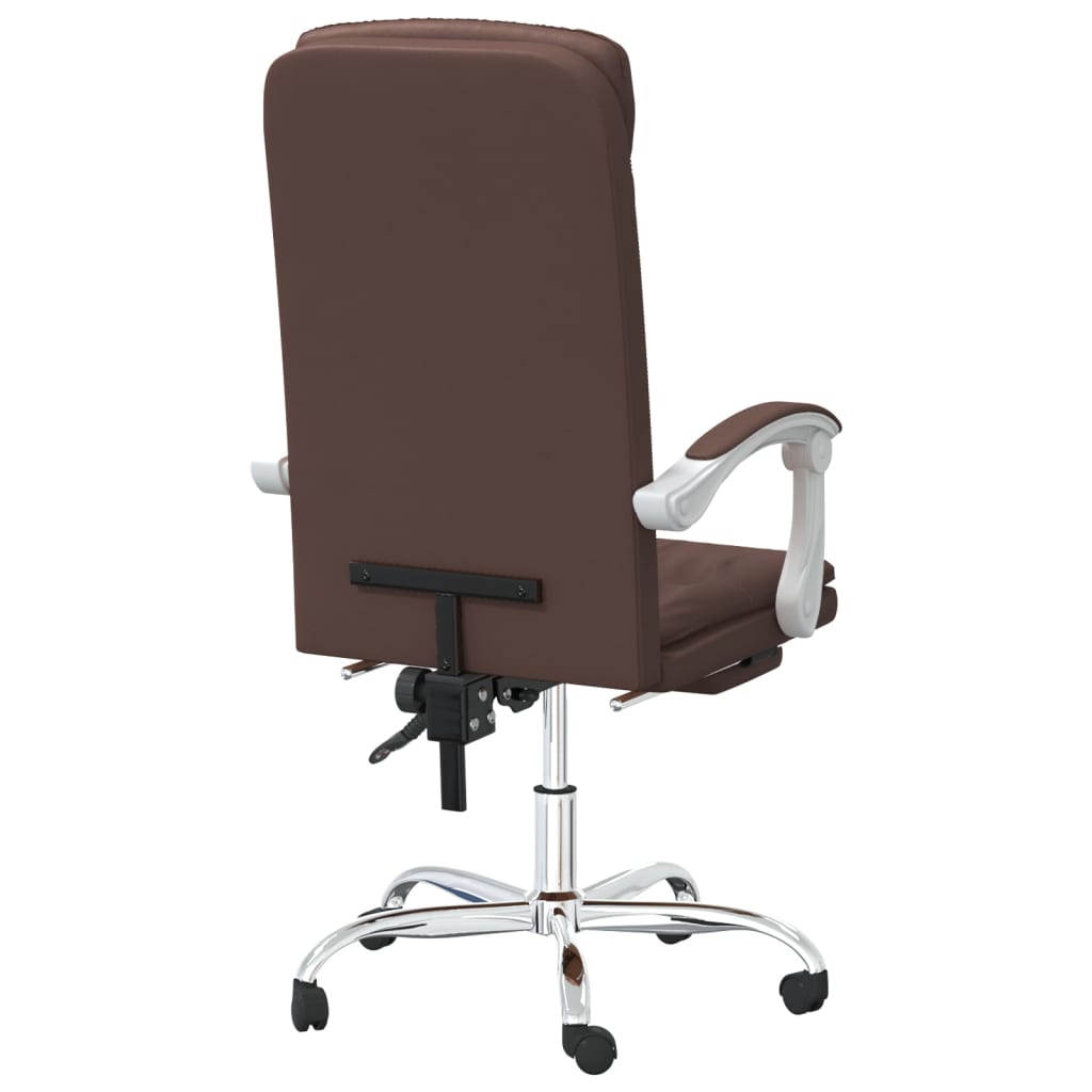 Bürostuhl mit Liegefunktion Schwarz Kunstleder