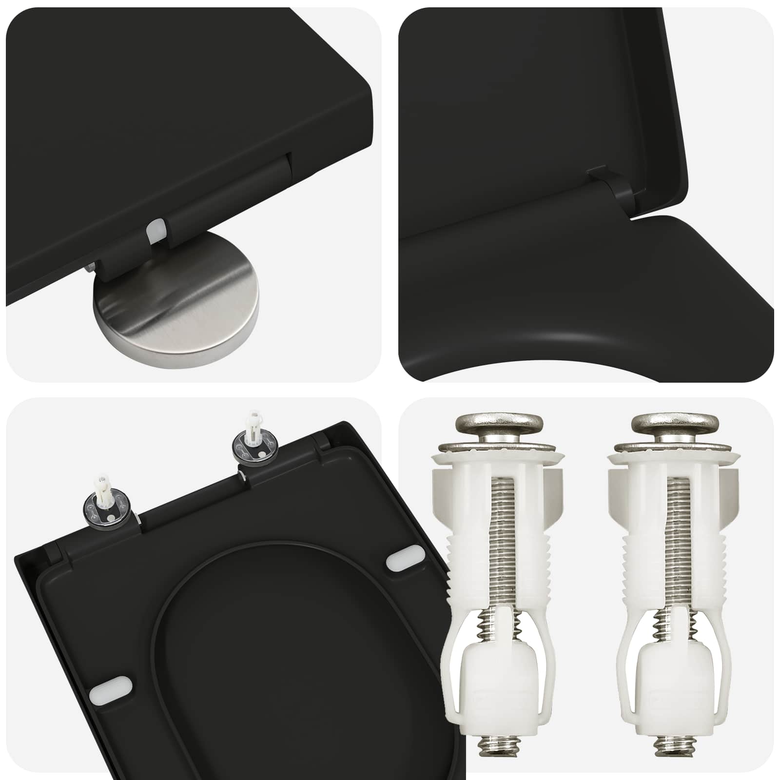 Toilettensitz Anthrazit 49 x 36 x 4 cm Duroplast