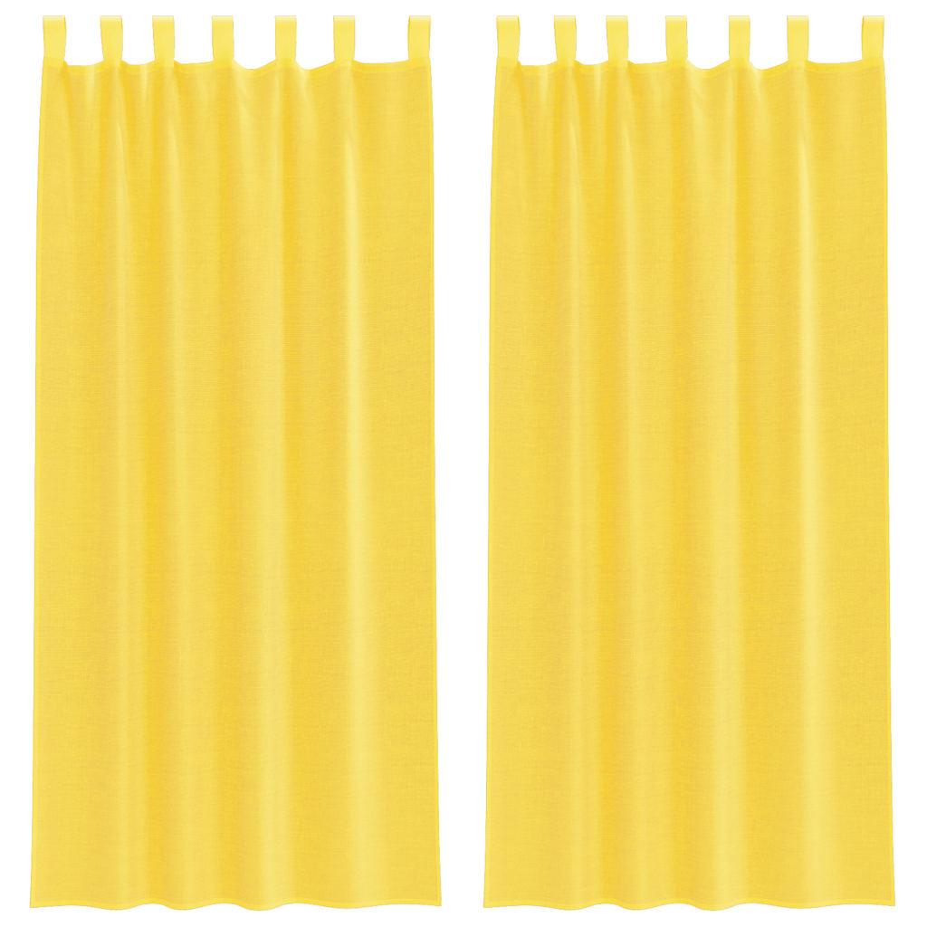 Voile Vorhänge mit Ösen 2 Stk. Apfelgrün 140x140 cm