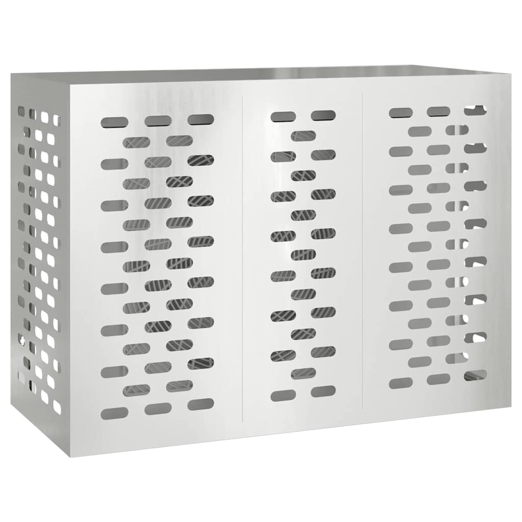 Klimaanlagenabdeckung Schwarz 90 x 40 x 60 cm Stahl