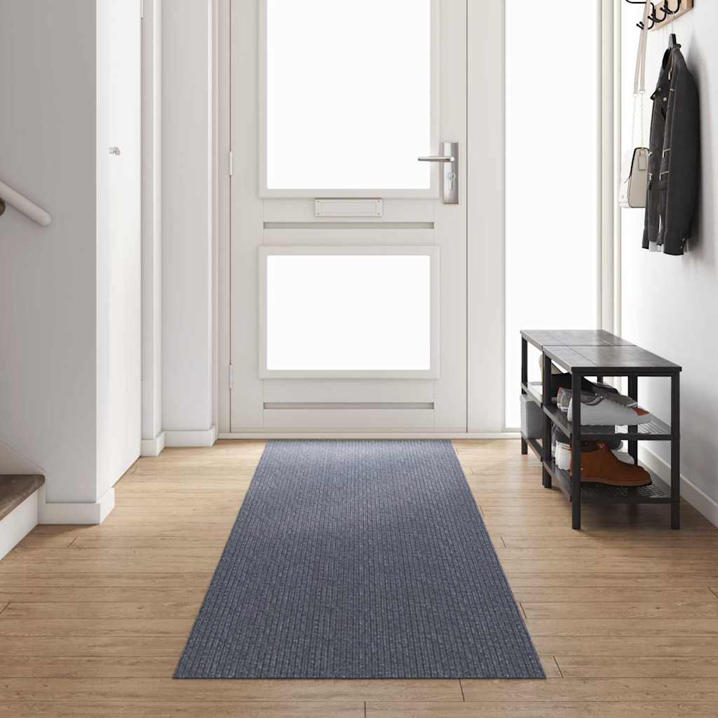 Teppichläufer Grau 80 x 150 cm Stoff