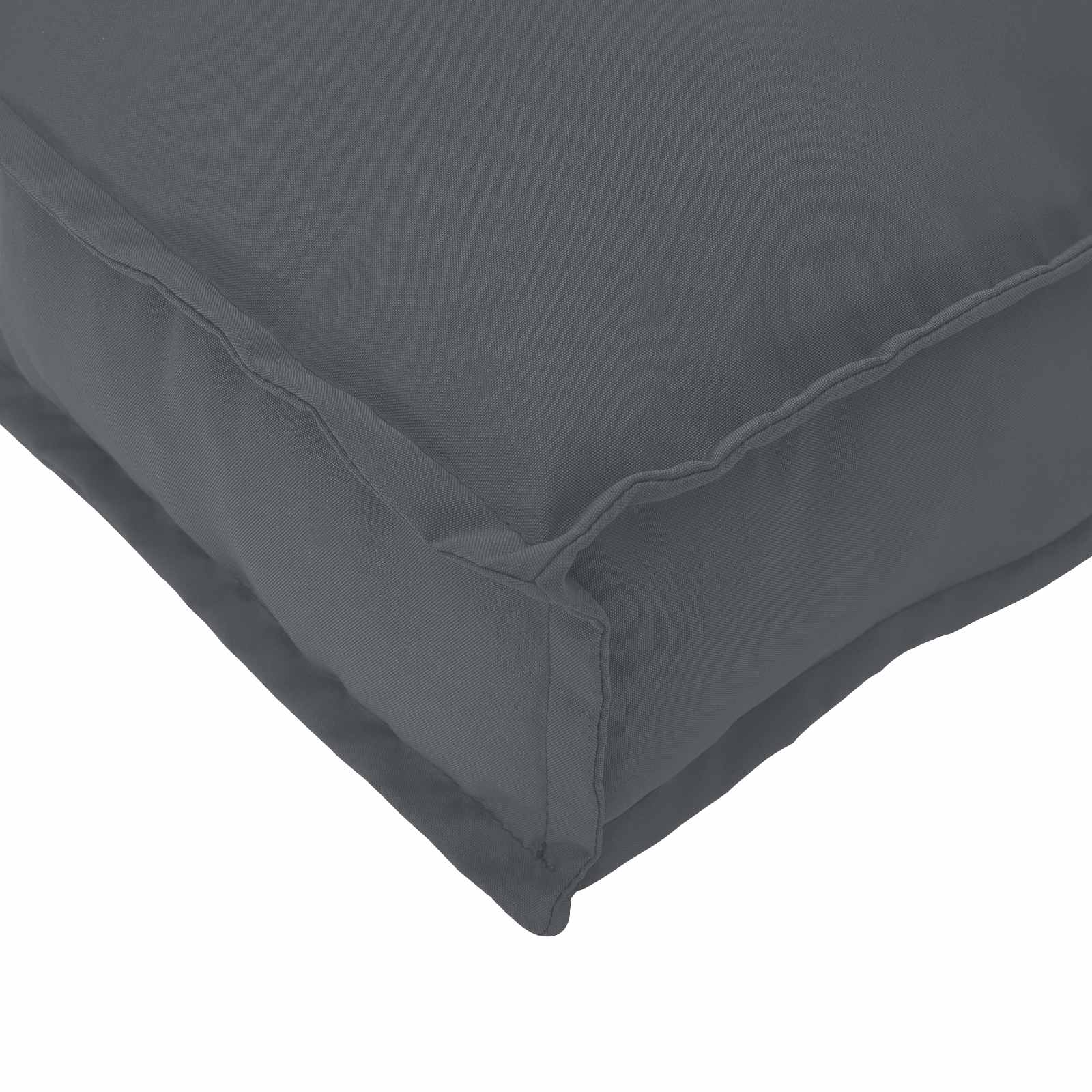 Kissen Anthrazit 70 x 70 x 12 cm Oxford-Stoff