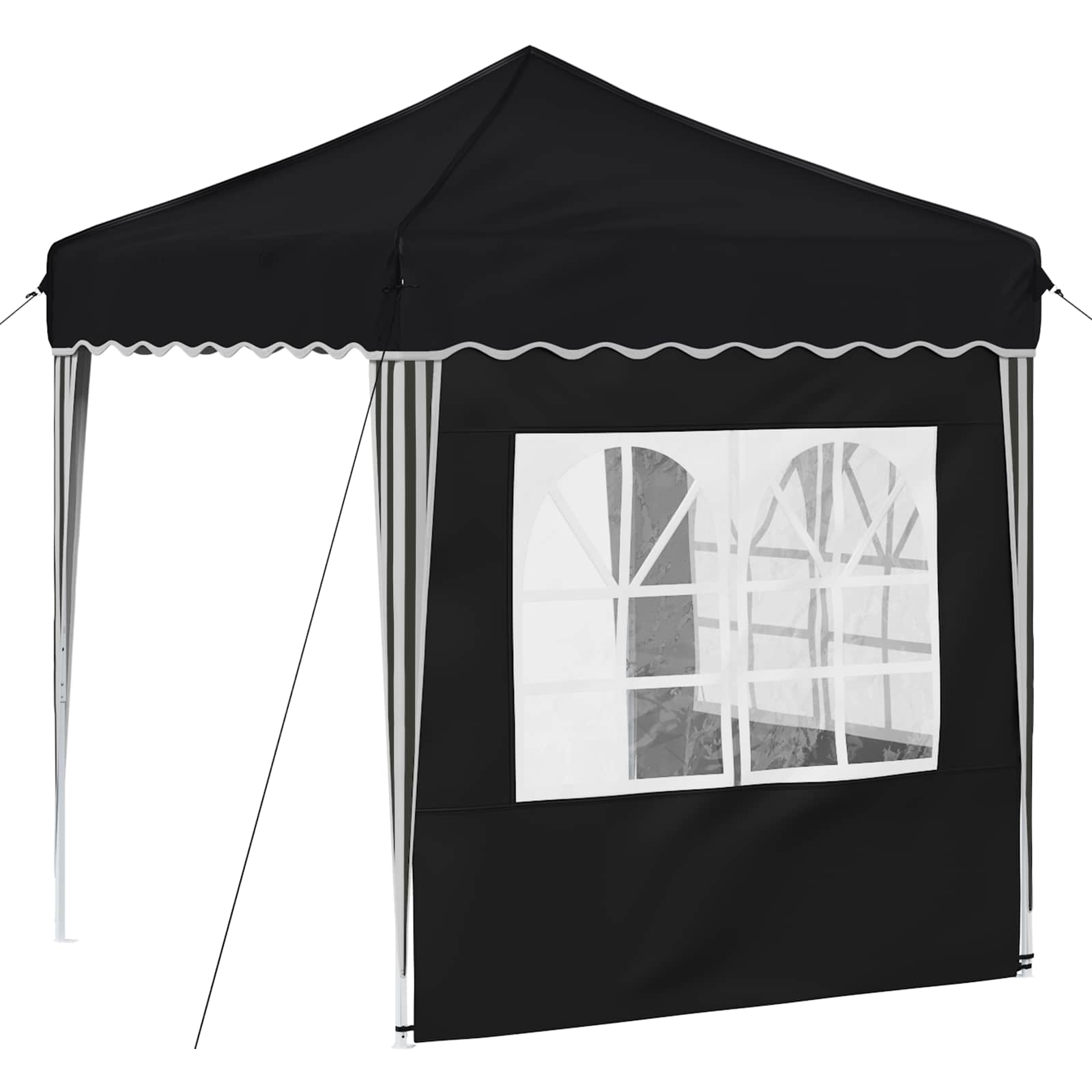Pop-up Partyzelt 195 x 195 x 245 cm Creme Oxford-Stoff