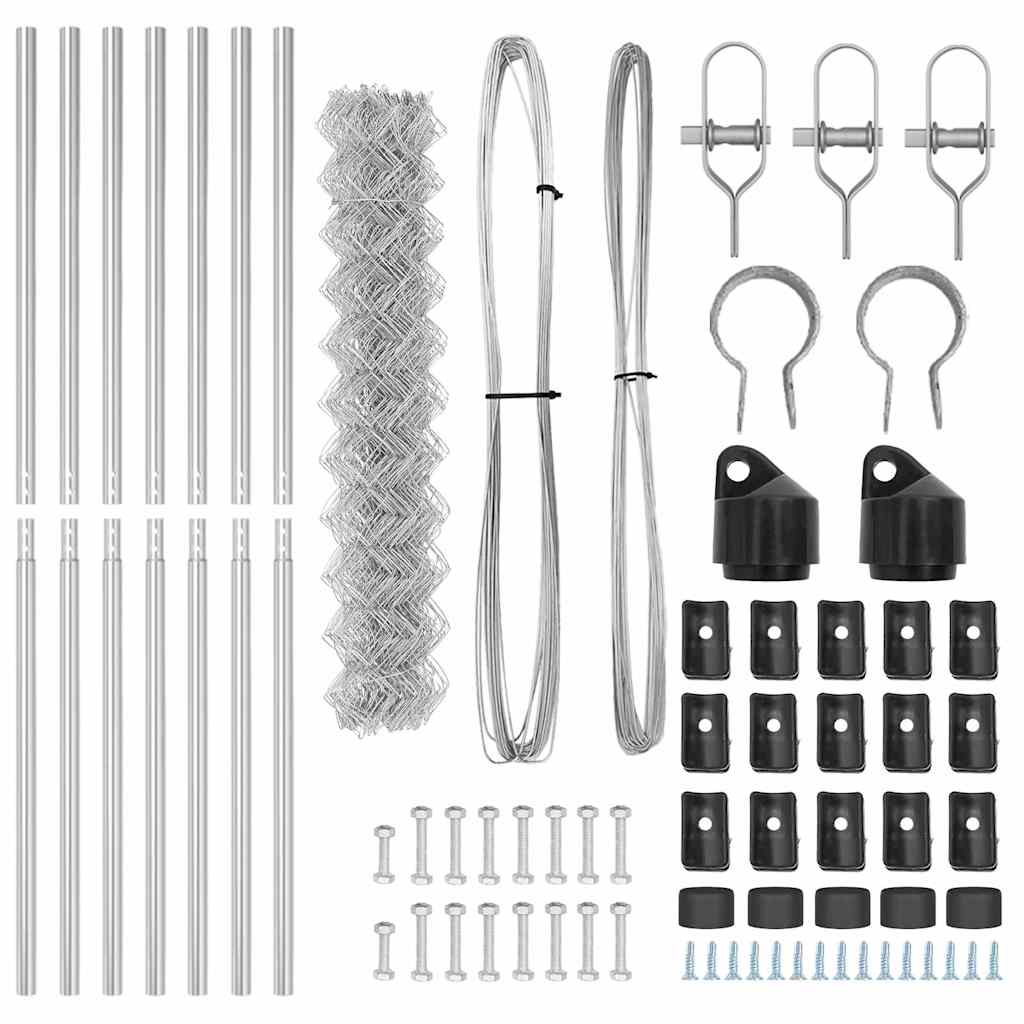 Outdoor Kettenglied-Zaun Erdfixierung 10 x 0,4 m Grün Netz