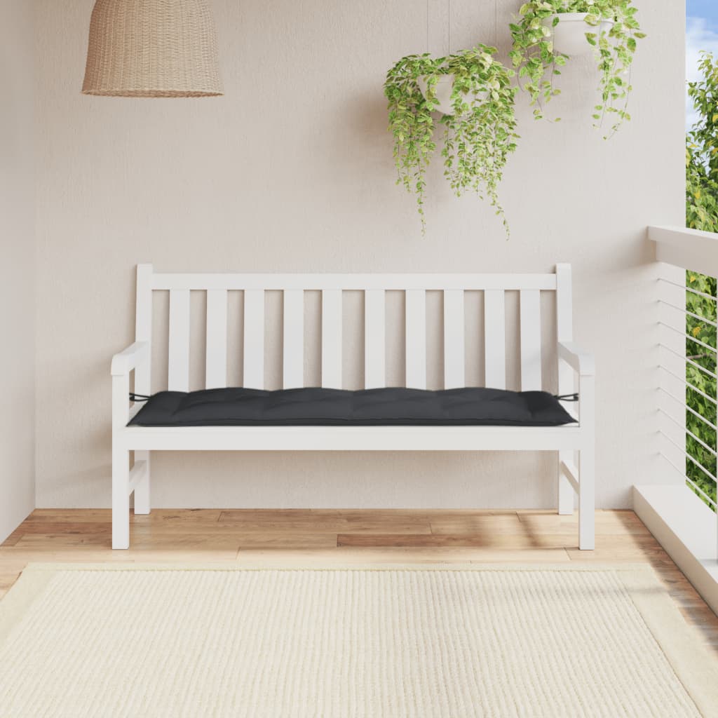 Gartenbank-Auflage Melange Anthrazit 100x50x7 cm Stoff