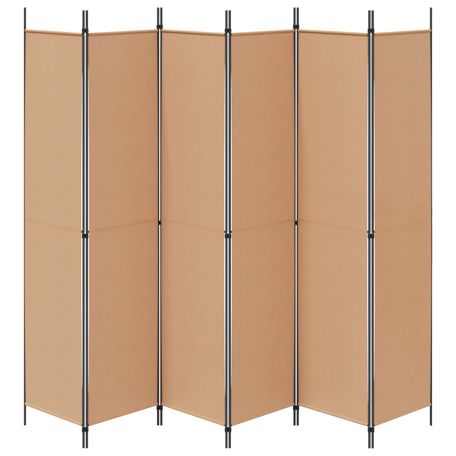 3-teiliger Raumteiler Beige 150 x 220 cm Stoff